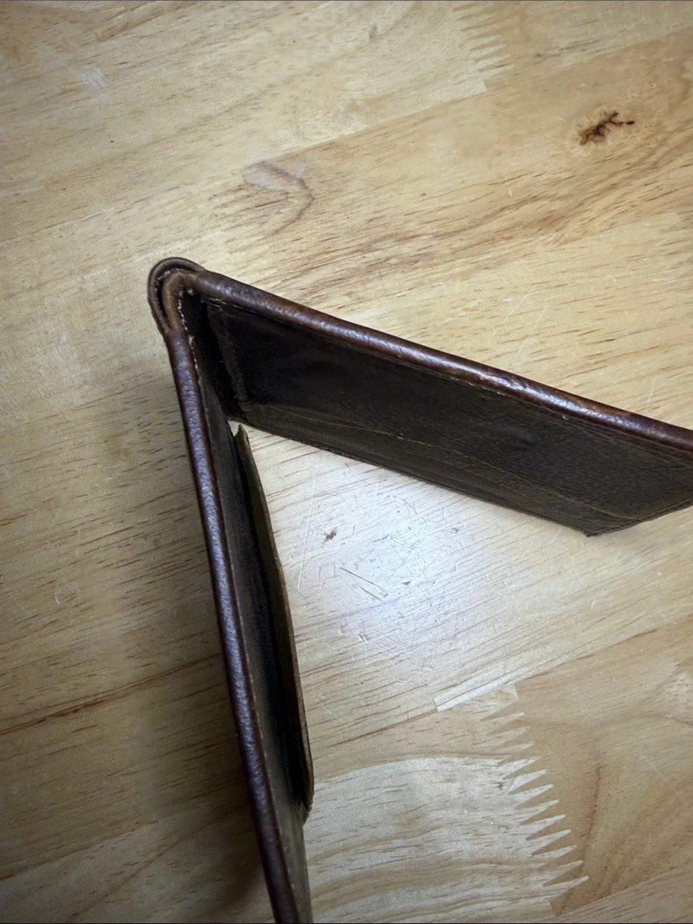 J. Crew Dark Brown Leather Bifold Card Holder